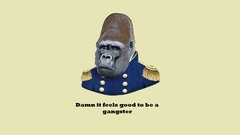 Ape minimalistic artwork batman text