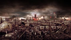Apocalypse metal cosmodrome digital art fantasy art