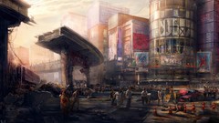 Apocalypse zombies cityscapes artwork