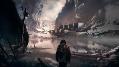 apocalyptic artwork futuristic snow Lake cold FACTORY Mountains