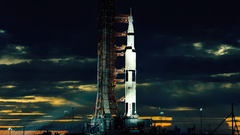 Apollo carrier rocket Moon