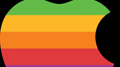 Apple computer logo rainbow