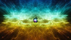 apple inc colorful digital art logo