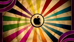 apple inc digital art colorful logo