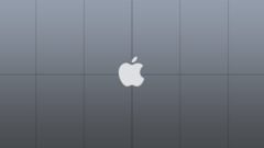 apple inc Minimalism logo Simple Background gray background