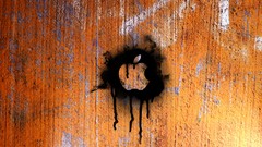 Apple inc orange graffiti