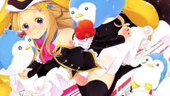Apples Anime Penguins blondes anime girls tights mawaru 
