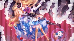 Apples Anime Penguins blondes pink eyes anime girls mawaru 