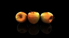 Apples black background
