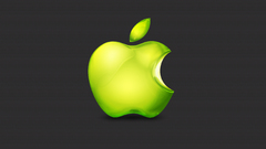 Apples gray background