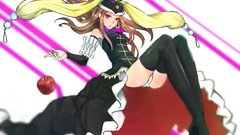 Apples hats pink eyes tights mawaru penguindrum takakura himari 