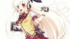 Apples headphones Anime blondes ipad iphone long hair anime 