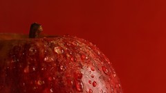 Apples red background