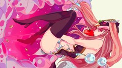 Apples red eyes blondes tights mawaru penguindrum takakura 