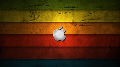 Apples retro Pride colors