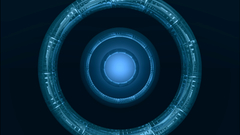 Aqua circle ring abstract