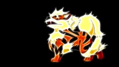Arcanine black background Pokemon