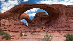 Arch Utah rocks skyscapes deserts rock formations