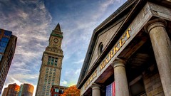 Architecture Boston buildings cityscapes quincy market