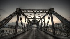 architecture Bridge dark metal City construction