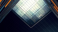 architecture building surreal glass white orange abstract