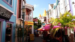 Architecture buildings multicolor streets caribbean HDR 