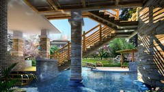 Architecture houses stairways