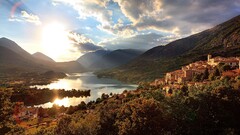 architecture landscape Mountains Italy sky clouds