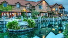 architecture landscape reflection river House