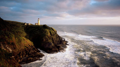 Architecture ocean waves rock