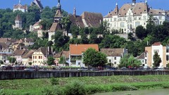 Architecture romania blue skies