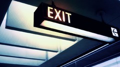 Architecture signs Exit modern