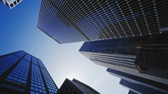 architecture skyscraper worm's eye view bottom view City