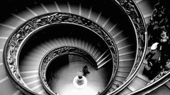 Architecture stairways grayscale