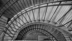 Architecture tiles stairways grayscale