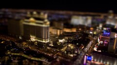 architecture tilt-shift cityscape Las Vegas USA night lights