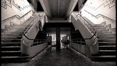 Architecture urban buildings stairways