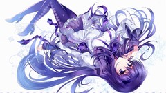 Argyle pattern purple hair