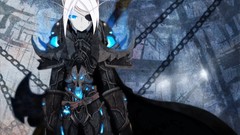 Armor chains blondes anime girls blue eyes world of warcraft 
