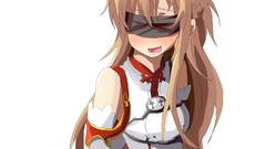 Armor long hair anime girls brunettes sword art online yuuki 