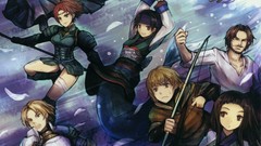 Armor long hair anime girls short hair redheads artwork anime 