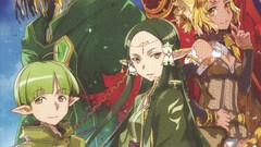 Armor red eyes Swords blondes long hair green eyes green hair 