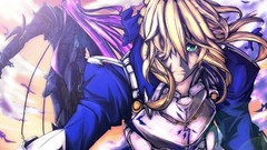 Armor saber blondes green eyes fate series