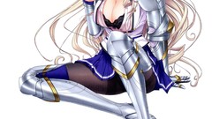 Armor skirts bra walkure romanze cleavage Simple Background 