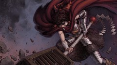 Armor Warriors anime girls hakurei reimu touhou video games 