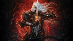 Armor white hair Swords castlevania alucard artwork video games 