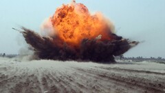 Army explosion smoke dirt military