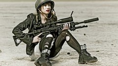 Army girls sniper rifles