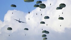 Army parachute skyscapes