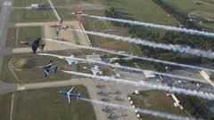 Army Turkey f-16 fighting falcon contrails Turkish Armed Forces 